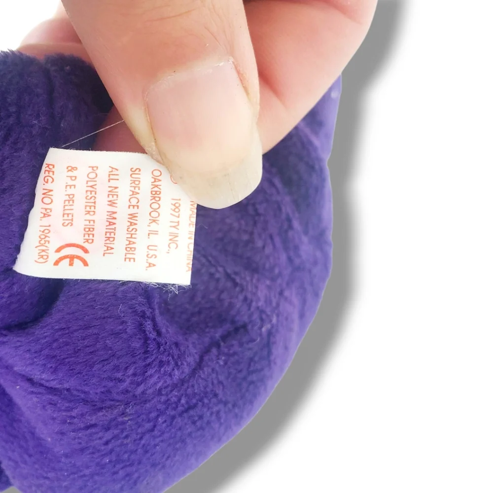 Vintage Rare 1997 Princess Diana Ty Original Beanie Baby Bear Purple PE Pellets - Picture 4 of 6